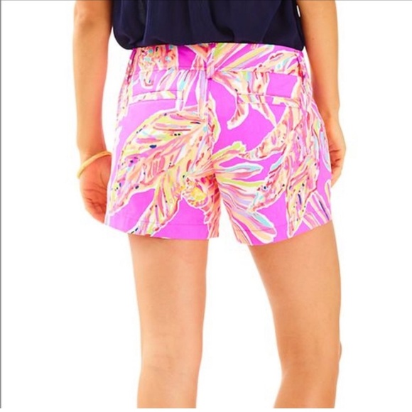 Lilly Pulitzer Callahan Amethyst Sunseeker Print Stretch Shorts Size 00 - Picture 6 of 11